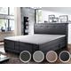 Winkle »Niagara« Boxspringbett Elektro-Motor / 180x200 cm / ohne Matrazen / Stoff Anthrazit 9549