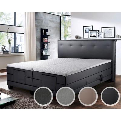 Winkle »Niagara« Boxspringbett Elektro-Motor / 160x200 cm / H2/H2 / Kunstleder Schlamm 8944 Image