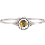 Women's Luca + Danni Chicago Blackhawks Silver Bangle Bracelet