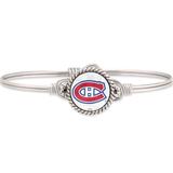 Women's Luca + Danni Montreal Canadiens Silver Bangle Bracelet