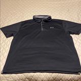 Under Armour Shirts | Black Under Armour Polo | Color: Black/Gray | Size: Xxl