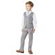 Paisley of London, Kenny, Boys Grey Check Waistcoat Suit, Kids Formal Occasion Suit, 12 Years