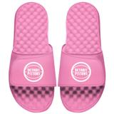 "Women's ISlide Pink Detroit Pistons Primary Logo Slide Sandals"