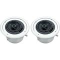 AtlasIED FAP62T Strategy II Series 6" 32W Coaxial Ceiling Speakers (Pair, White) FAP62T