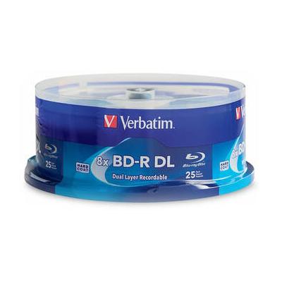 Verbatim BD-R Blu-ray DL 50GB 8x with Branded Surface Disc (25-Pack) 98356