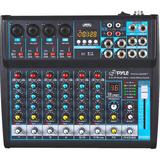 Pyle Pro PMXU83BT Compact 8-Channel, Bluetooth-Enabled Audio Mixer PMXU83BT