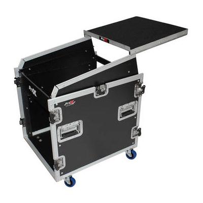 ProX 13 RU Top Mixer DJ Rack Combo Flight Case with Laptop Shelf and Casters T-12MRSS13ULT