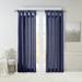 Madison Park 50x120 100% Polyester Twist Tab Lined Window Curtain in Navy - Olliix MP40-6319