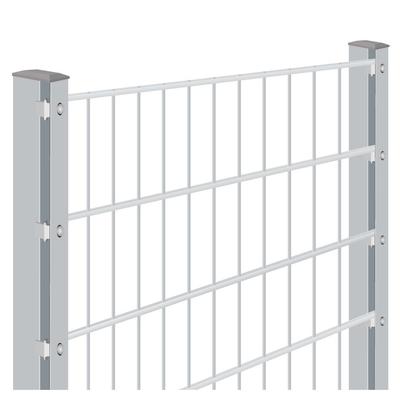 Doppelstabmattenzaun Rundum-sorglos-Paket Zink, Halteplättchen, 1 Ecke,1030 mm,12,5 m,6/5/6 mm Image