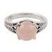 Gleaming Pink,'Rose Quartz Single-Stone Ring Crafted in India'