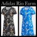 Adidas Dresses | Bnwt Adidas Women's Farm Print Dress | Color: Black/Blue/Tan | Size: Various