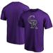 Men's Fanatics Branded Purple Colorado Rockies Official Logo T-Shirt