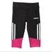 Adidas Bottoms | Adidas Girl’s Size M(10/12] Capri Legging | Color: Black/Pink | Size: Mg