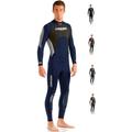 Cressi Morea Herren - Neoprenanzug 3mm für alle Wassersportarten, Blau/Silber/Silber, L/4