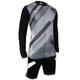 ICHNOS adult size grey black padded goalkeeper kit uniform shirt + shorts (Small)