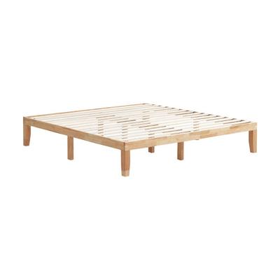 Costway 14 Inch King Size Wood Platform Bed Frame-...