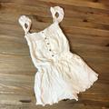American Eagle Outfitters Dresses | American Eagle Off-White Embroidered Romper | Color: White | Size: Xs