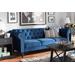 Baxton Studio Emma Traditional & Transitional Navy Blue Velvet Fabric & Button Tufted Chesterfield Sofa - Wholesale Interiors Emma-Navy Blue Velvet-SF