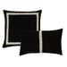 Applique Trim Sunbrella Outdoor Pillow - Canvas Black, 12" x 20" - Ballard Designs Canvas Black 12" x 20" - Ballard Designs