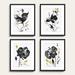 Noir Blooms Art - Print II, 15" x 12" - Ballard Designs 15" x 12" - Ballard Designs