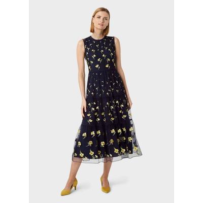 Bethany Embroidered Dress - Blue - Hobbs Dresses