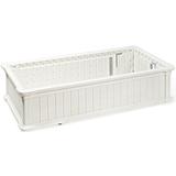 Costway 48 Inch x 24 Inch Raised Garden Bed Rectangle Plant Box-White