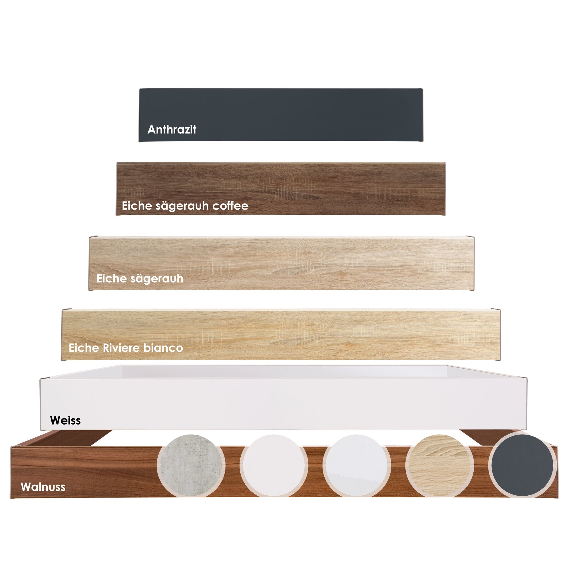 Hasena Top-Line Bettrahmen Advance 18 90x190 cm / Beton Nachbildung