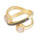 Cosmic Rings,'Gold Plated Drusy Agate Band Ring from Brazil'