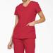 Dickies Women's Eds Signature V-Neck Scrub Top With Pen Slot - Red Size Xxs (85906)