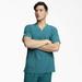 Dickies Men's Eds Essentials V-Neck Scrub Top - Hunter Green Size 4Xl (DK645)