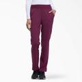 Dickies Women's Eds Essentials Tapered Leg Cargo Scrub Pants - Wine Size M (DK005)