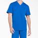 Dickies Men's Dynamix V-Neck Scrub Top - Royal Blue Size 2Xl (DK640)