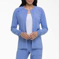 Dickies Women's Eds Essentials Snap Front Scrub Jacket - Ceil Blue Size L (DK305)