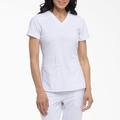 Dickies Women's Eds Essentials V-Neck Scrub Top - White Size XS (DK615)