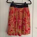 Anthropologie Skirts | Anthropologie Vanessa Virginia Cotton Skirt Us 0 | Color: Gold/Pink | Size: 0