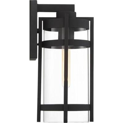 Nuvo Lighting 66573 - 1 Light Textured Black Clear Seeded Glass Shade Large Wall Lantern (TOFINO 1 LIGHT LARGE LANTERN)