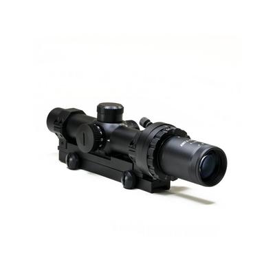 Hi-Lux Optics X-BOW 1-4x24mm Crossbow Scope 30mm Tube Rangefinding Reticle Red Illumination Matte Black ART X-BOW-R