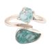 Apatite Nuggets,'Blue Apatite Wrap Ring Crafted in India'