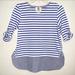 Anthropologie Tops | Anthropologie Lili’s Closet Striped Top | Color: Blue/White | Size: Xs