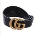 Gucci Accessories | Black Gg Gucci Belt Size 80. 1.5” Wide Authentic | Color: Black | Size: 80