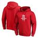 Men's Fanatics Branded Red Houston Rockets Icon Primary Logo Fitted Pullover Hoodie