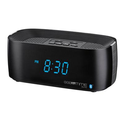 Conair Hospitality WCL75BK Black Bluetooth Digital Alarm Clock with Dual USB Charging Ports and Single Day Alarm