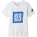 adidas Little Boy Short Sleeve Graphic Tee T-Shirt, Baby-Kinder XL Weiß (White)