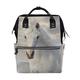 BKEOY Backpack Diaper Bag White 3D Horse Diaper Bag Multifunction Travel Daypack for Mommy Mom Dad Unisex