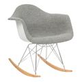 Wilson Twill Fabric Eiffel Rocking Chair - LeisureMod WR25GRT