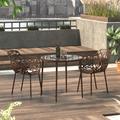 Devon Tree Design Glass Top Aluminum Base Indoor Outdoor Bistro Dining Table - LeisureMod DT31BR