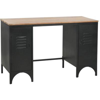 Bonnevie - Computertisch,Schreibtisch mit Ständer Tannenholz Massiv und Stahl 120x50x76 cm vidaXL