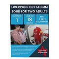 Activity Superstore Liverpool FC Stadium Tour for Two Adults Gift Experience Voucher, Experience Days, Football Gifts, Gifts for him, Retirement Gifts