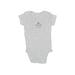 Carter's Short Sleeve Onesie: Gray Marled Bottoms - Size 3 Month