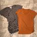 Jessica Simpson Tops | 2 Short Sleeve Maternity Top Bundle | Color: Black/Orange | Size: Mm